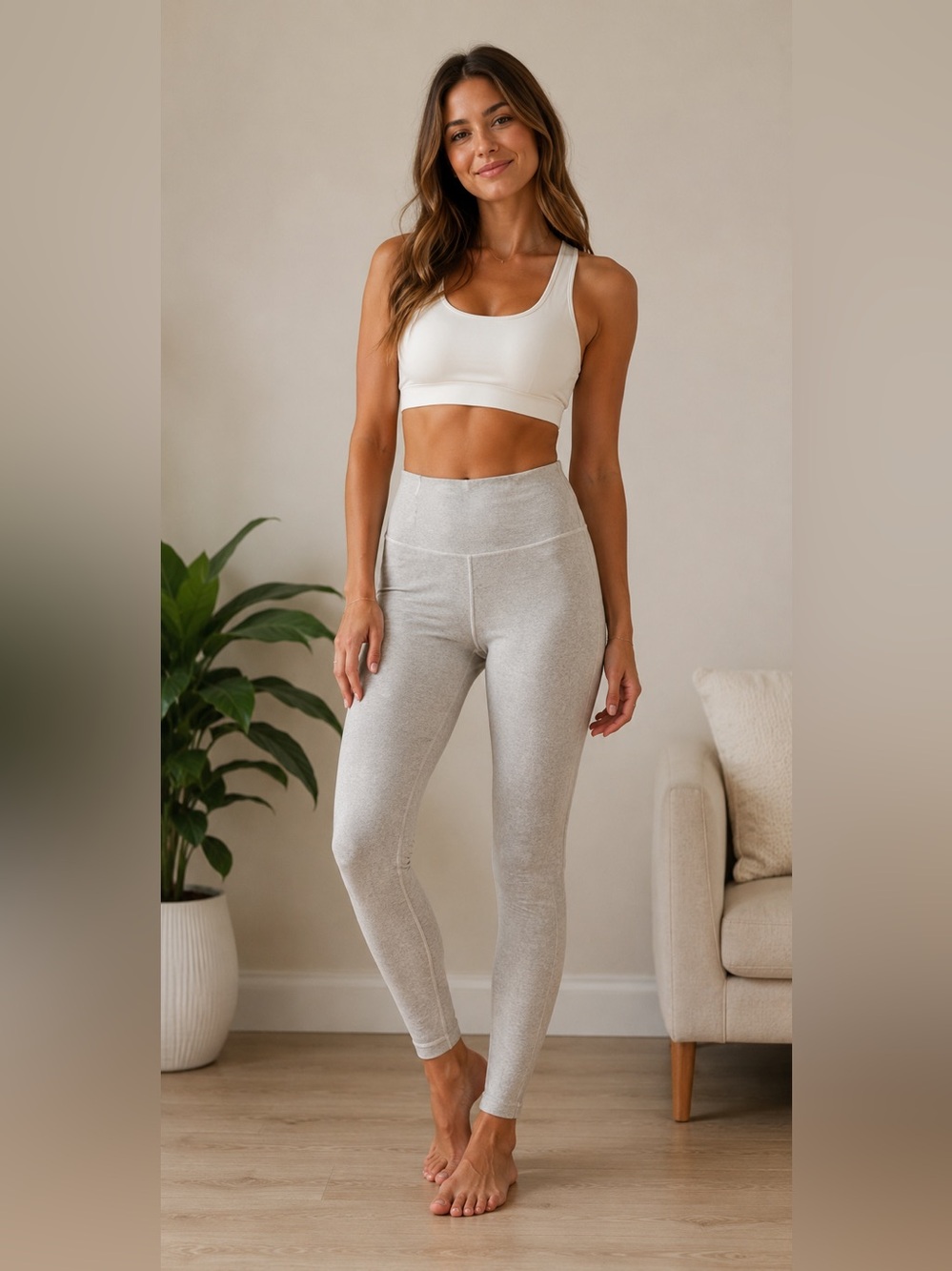 Lululemon Women’s Gray High Rise Leggings Size 6 Full Length